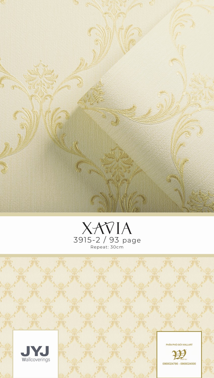 Giấy dán tường cổ điển Xavia 3915-2